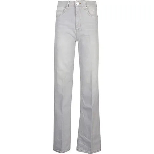 Grey Denim Jeans with Zipper Closure , female, Sizes: W27 - Ami Paris - Modalova