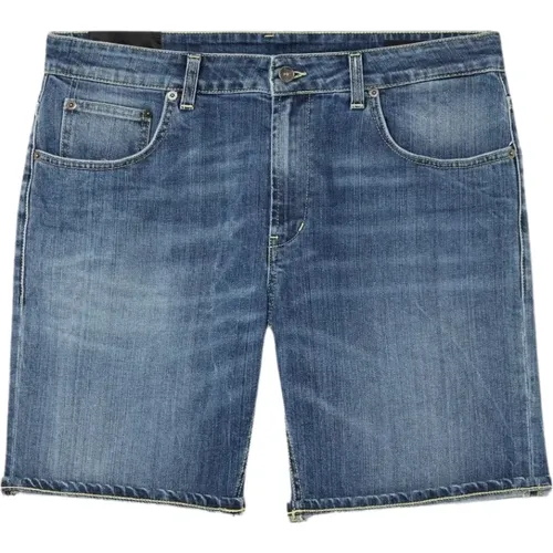 Regular Fit Low Rise Denim Shorts , male, Sizes: W36 - Dondup - Modalova