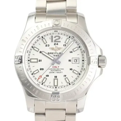 Pre-owned Stainless Steel watches , male, Sizes: ONE SIZE - Breitling Pre-owned - Modalova