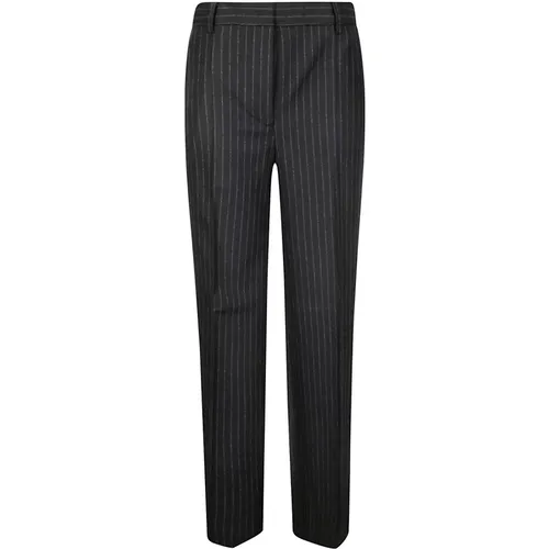 Pinstripe Straight Leg Trousers , female, Sizes: XS, 2XS - Alberto Biani - Modalova