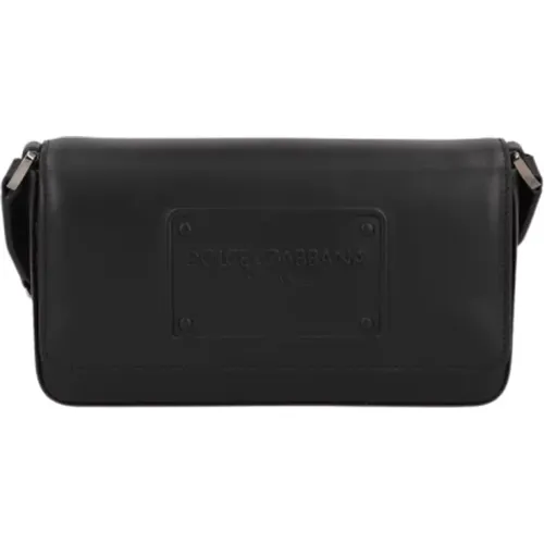 CrossBody Mini Bag in Calf Leather , male, Sizes: ONE SIZE - Dolce & Gabbana - Modalova