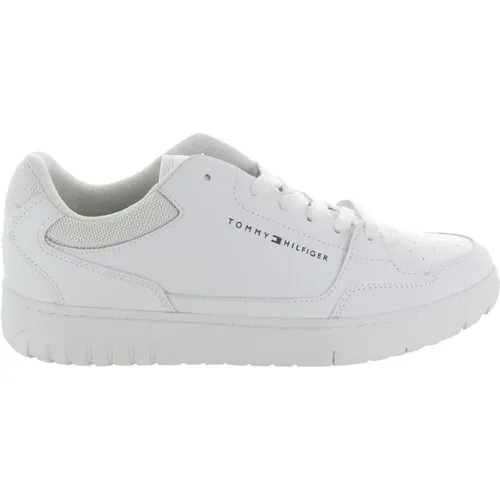 Leder Sneakers Low Top Kern , Herren, Größe: 41 EU - Tommy Hilfiger - Modalova