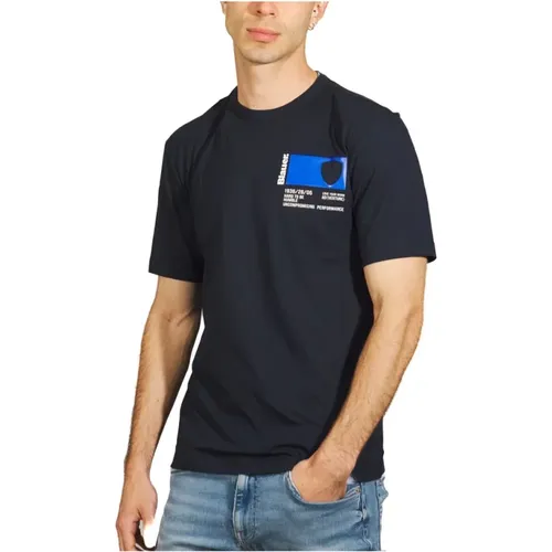 Herren T-Shirt Kurzarm,Kurzarm Casual T-Shirt für Männer - Blauer - Modalova