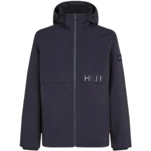Water-repellent Hooded Jacket with Foldable Hood , male, Sizes: 2XL - Tommy Hilfiger - Modalova