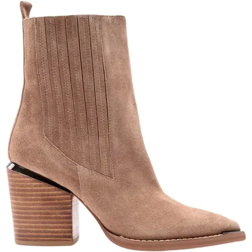 Pointed Toe Leather Ankle Boots , female, Sizes: 4 UK, 7 UK - Alma en Pena - Modalova