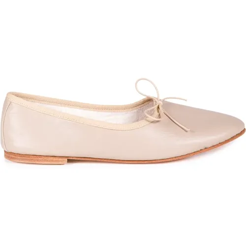 Ballerina Shoes Round Toe Italian Leather , female, Sizes: 4 UK, 5 UK, 7 UK, 8 UK, 3 UK - Douuod Woman - Modalova
