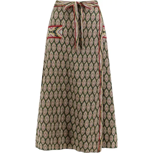 Wrap Skirt Intarsia Flare , female, Sizes: M, L - ETRO - Modalova