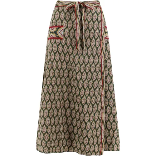 Wrap Skirt Intarsia Flare , female, Sizes: XS, 2XS, S - ETRO - Modalova