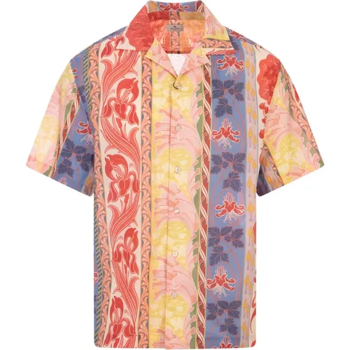 Multicolour Short-Sleeved Bowling Shirt , male, Sizes: M, XL, 2XL, S - ETRO - Modalova