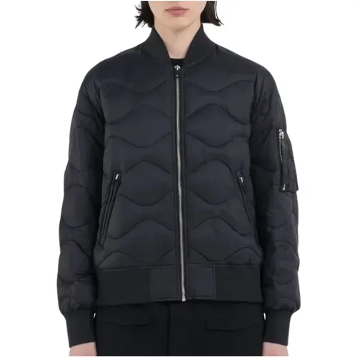 Schwarze Jacke w7839.000.85048 , Damen, Größe: M - Replay - Modalova