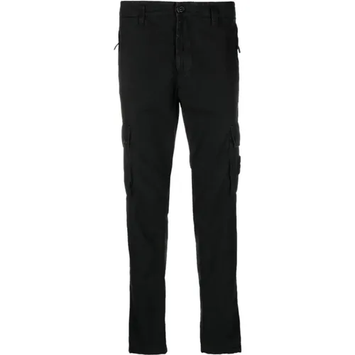 Slim Combat Trousers with Detachable Badge , male, Sizes: W34, W30, W32 - Stone Island - Modalova