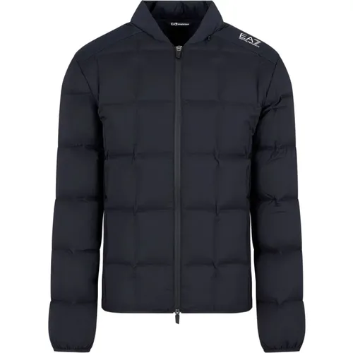 Quilted Padded Coat with Logo , male, Sizes: 3XL, M, XL, 2XL, L - Emporio Armani EA7 - Modalova