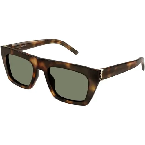 Green Havana Sunglasses SL M131 , female, Sizes: 52 MM - Saint Laurent - Modalova