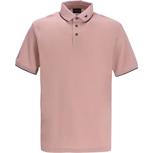 Rosa Logo Polo Shirt , Herren, Größe: 3XL - Emporio Armani - Modalova