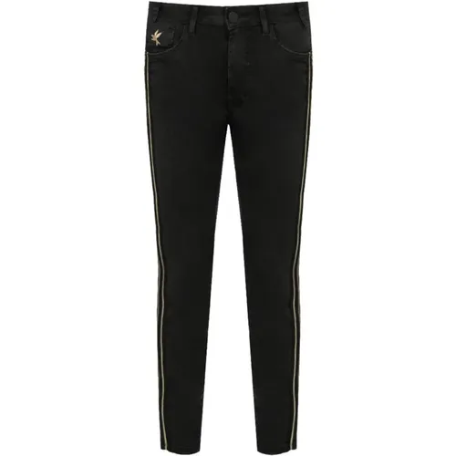 Schwarze Skinny Jeans mit Gold Details , Damen, Größe: W24 - One Teaspoon - Modalova