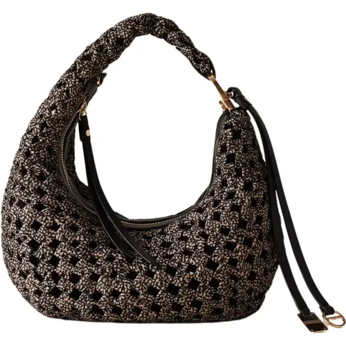 Mini Hobo Tasche X11 OP Naturale/Nero,Nido Mini Tasche mit Recyceltem Stoff - Borbonese - Modalova