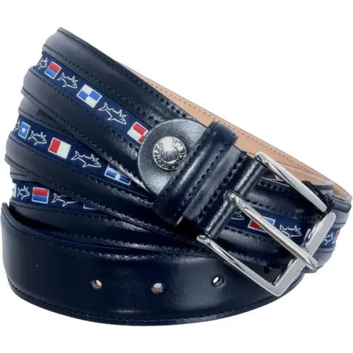 Adjustable Leather Belt , male, Sizes: 110 CM, 125 CM, 115 CM, 120 CM - PAUL & SHARK - Modalova