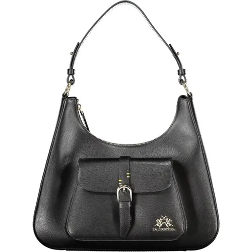 Leather Shoulder Bag with Contrasting Details , female, Sizes: ONE SIZE - LA MARTINA - Modalova