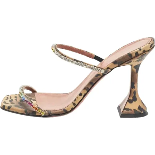 Pre-owned Satin sandals - Amina Muaddi Pre-owned - Modalova