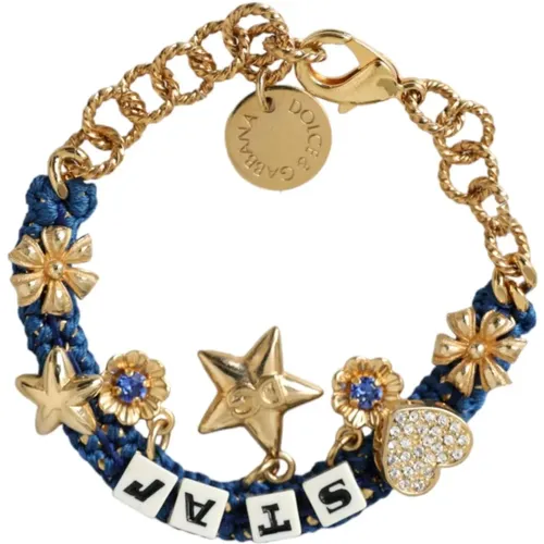 Stern Ketten Charm Armband Gold Blau - Dolce & Gabbana - Modalova