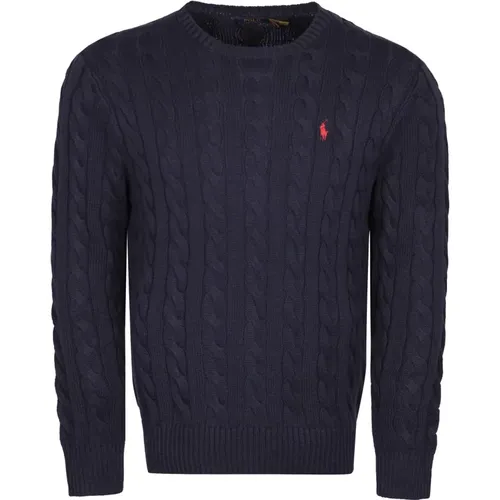 Embroidered Cable Knit Pullover , male, Sizes: M, S, L - Ralph Lauren - Modalova