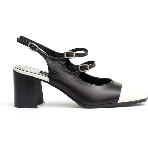 Schwarze Slingback Pumps mit Eis-Zehen , Damen, Größe: 36 1/2 EU - Carel - Modalova