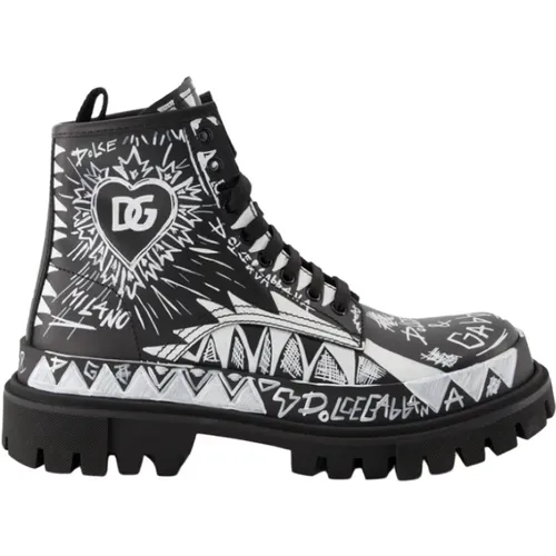 Lace-up Boots, Elevate Your Style with these DG Lace-up Boots for Women , female, Sizes: 8 UK - Dolce & Gabbana - Modalova