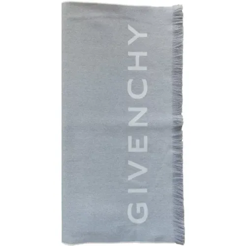 Bicolor Logo Fringe Scarf , female, Sizes: ONE SIZE - Givenchy - Modalova