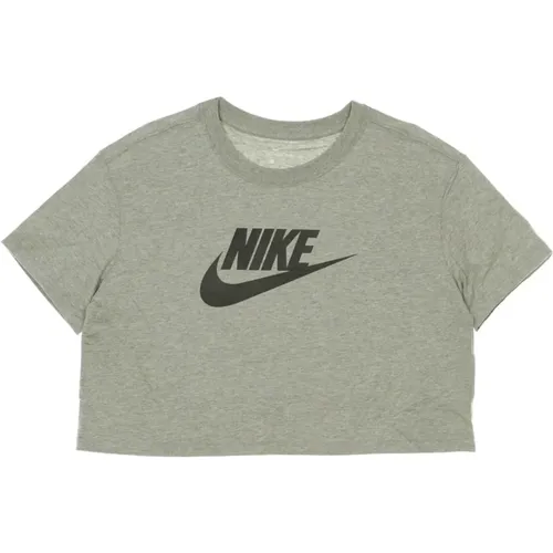 Ikono Crop T-Shirt , Damen, Größe: S - Nike - Modalova