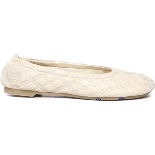 Leder Ballerina Flats mit Steppdesign , Damen, Größe: 38 EU - Burberry - Modalova