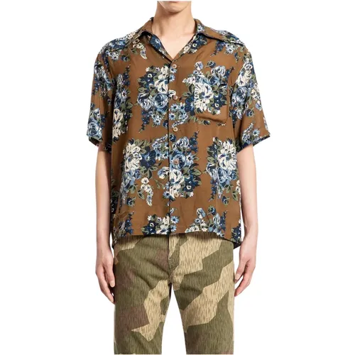 Seiden-Rayon Aloha Kragenhemd - KAPITAL - Modalova