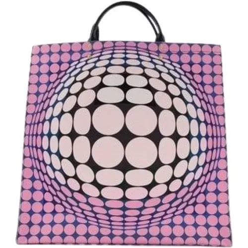 Optical Print Shopper Bag - Vasarely Collection , female, Sizes: ONE SIZE - Paco Rabanne - Modalova