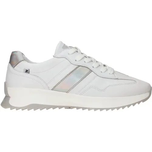 Sporty Sneaker with Metallic Accents , female, Sizes: 5 UK, 3 UK, 6 UK, 7 UK, 4 UK, 8 UK - Rieker - Modalova