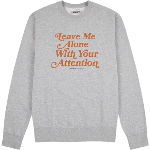 Hugh Leave Me Alone Sweatshirt , male, Sizes: M, L - Wood Wood - Modalova