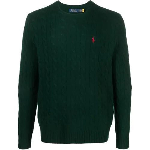 Cable-Knit Sweater with Polo Pony Motif , male, Sizes: L, M, XL - Polo Ralph Lauren - Modalova