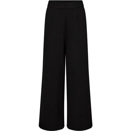 Wide Leg Pants with Textured Quality , female, Sizes: M - Co'Couture - Modalova