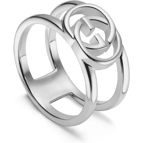 Sterling Silver Ring with Interlocking G motif , female, Sizes: 54 MM - Gucci - Modalova