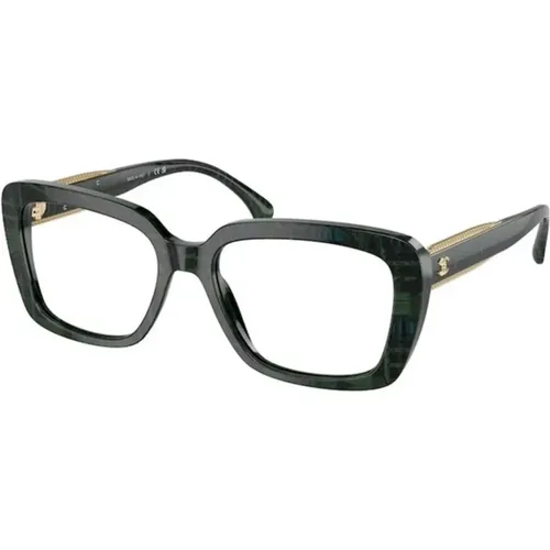 Grüne Brille Ch3461 , unisex, Größe: 53 MM - Chanel - Modalova