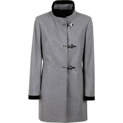 Grey Virginia Cappottino Coat , female, Sizes: S, M, L, XL, XS - Fay - Modalova