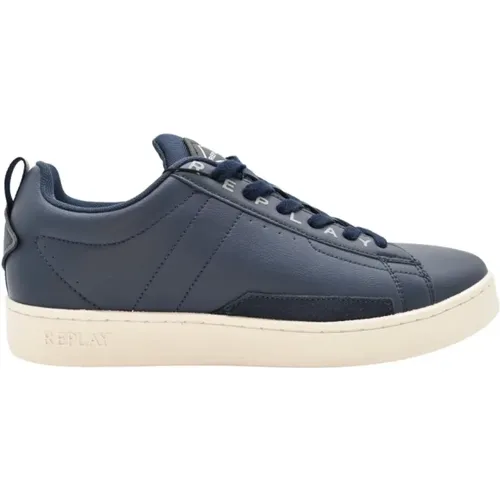 Smash Pout Blue Sneakers , male, Sizes: 11 UK, 10 UK - Replay - Modalova