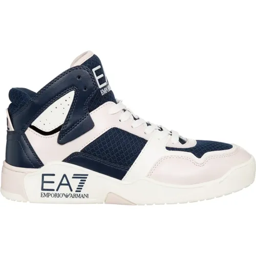 Multicolour High-Top Sneakers , female, Sizes: 4 UK - Emporio Armani EA7 - Modalova