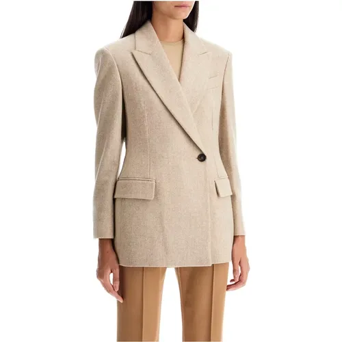 Double-Breasted Alpaca Blend Jacket , female, Sizes: S, XS - BRUNELLO CUCINELLI - Modalova