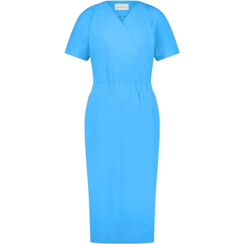 Sigrid Technisches Jersey-Kleid | blau - Jane Lushka - Modalova