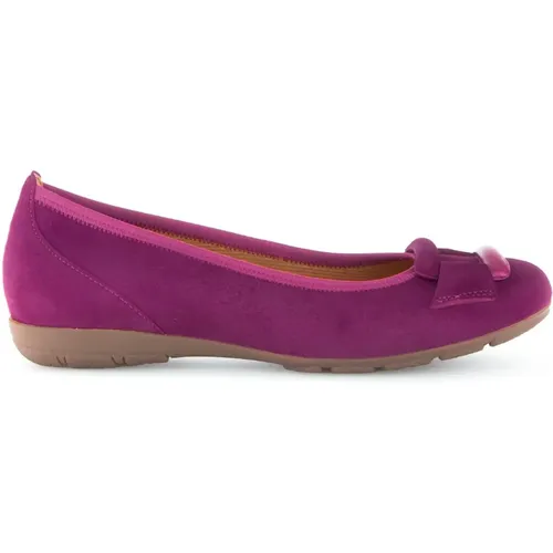 Fuchsia Leder Ballerinas , Damen, Größe: 36 EU - Gabor - Modalova