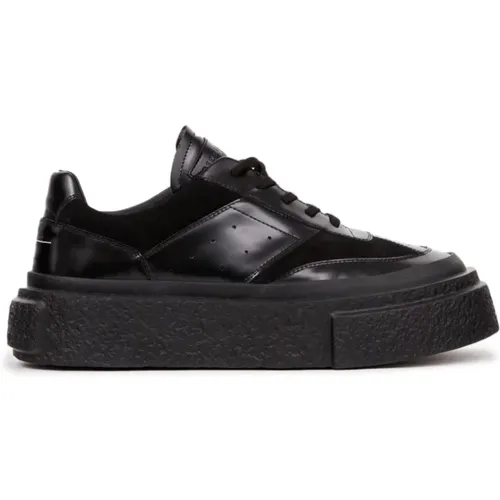 Patent Leather Sneakers , male, Sizes: 10 UK, 9 UK - MM6 Maison Margiela - Modalova