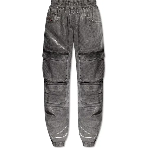 Cargo jeans , Damen, Größe: W27 - Diesel - Modalova