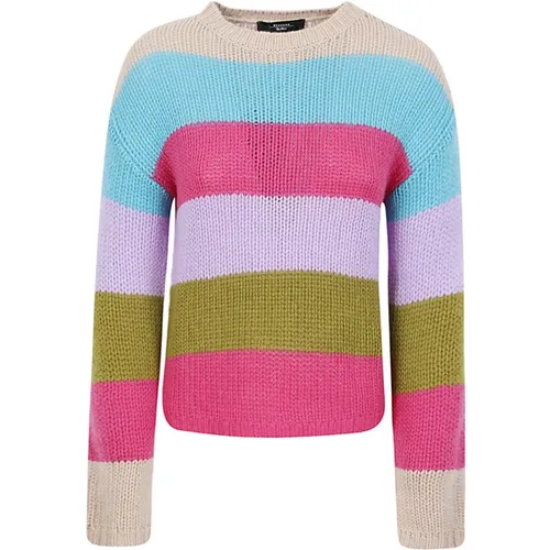 Multicolored Cashmere Crewneck Sweater , female, Sizes: M, L, XL, S - Max Mara Weekend - Modalova