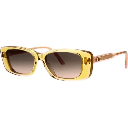 Modern Transparent Sunglasses with Brown Pink Gradient Lenses , female, Sizes: 53 MM - Dior - Modalova