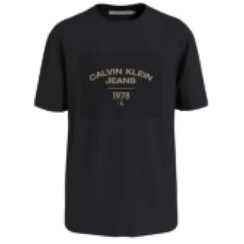 Curve Graphic T-Shirt Schwarz Logo , Herren, Größe: M - Calvin Klein - Modalova