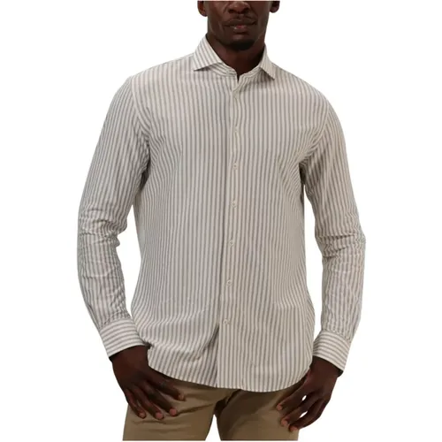 Taupe Casual Cutaway Hemd , Herren, Größe: 3XL - Profuomo - Modalova